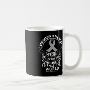 Education Can Change The World Brain Cancer Coffee Mug