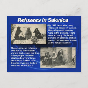 Education, Citizenship, Refugees in Salonica 1917 Postcard