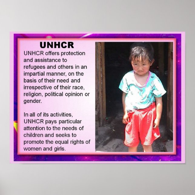 Education, Citizenship, Refugees, UNHCR Poster (Front)