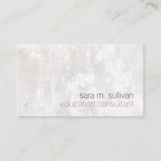 Education Consultant TrainingService Simple Grunge Business Card (Front)