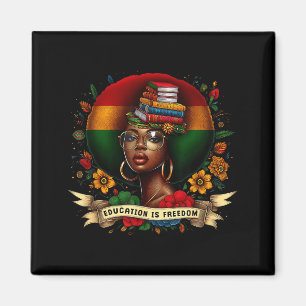 Education Freedom Black History Month Illustration Magnet