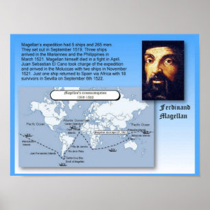 Education, History, Magellan's voyage Poster