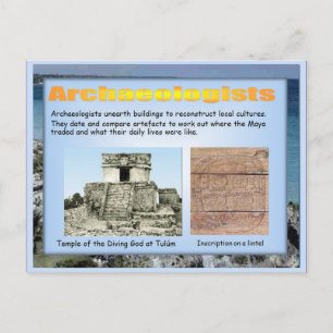 Education, History, Mayan archaeology Postcard