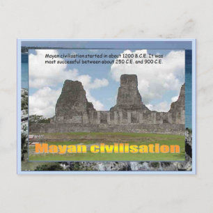 Education, History, Mayan civilisation Postcard