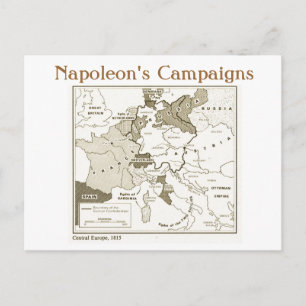 Education, History, Napoleon, Central Europe 1815 Postcard