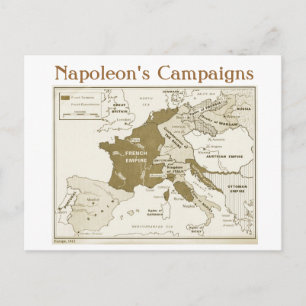 Education, History, Napoleon, Europe 1812 Postcard
