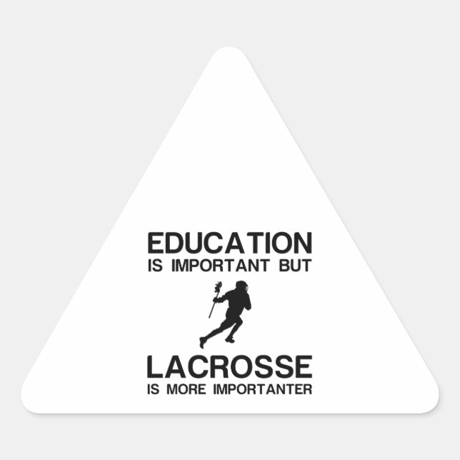 EDUCATION IMPORTANT LACROSSE IMPORTANTER TRIANGLE STICKER (Front)