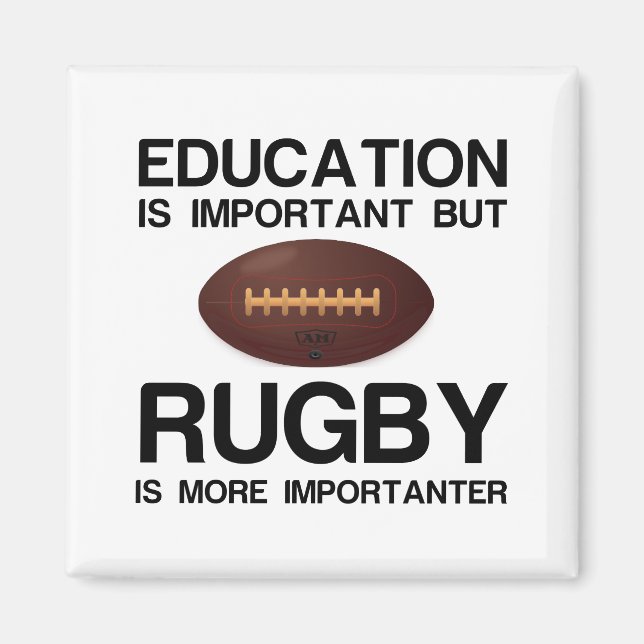 EDUCATION IMPORTANT RUGBY IMPORTANTER MAGNET (Front)