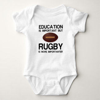 EDUCATION IMPORTANT RUGBY IMPORTER BABY BODYSUIT
