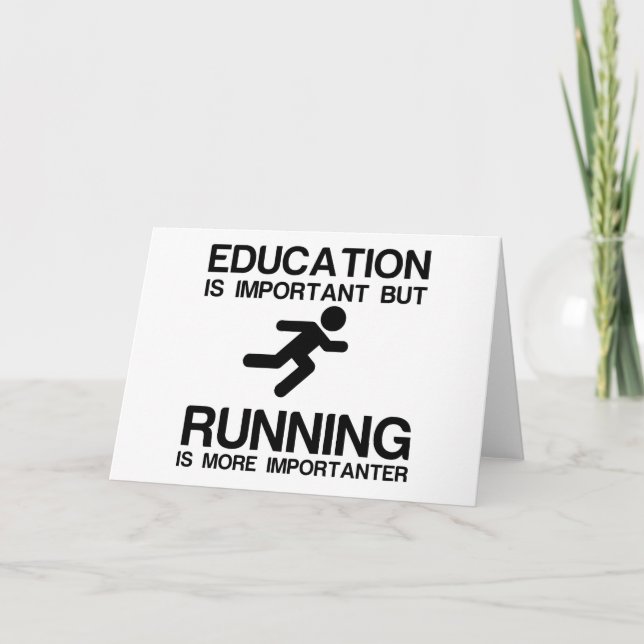 EDUCATION IMPORTANT RUNNING IMPORTANTER CARD (Front)