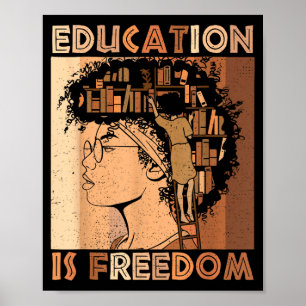 Education Is Dom Black Teacher Books Black History Poster