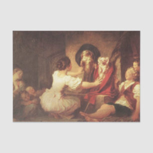 Education is Everything by Jean Honore Fragonard Tissue Paper