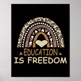 Education Is Freedom African American Black Histor Poster