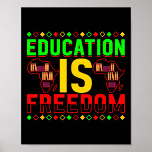 Education Is Freedom African American Black Histor Poster