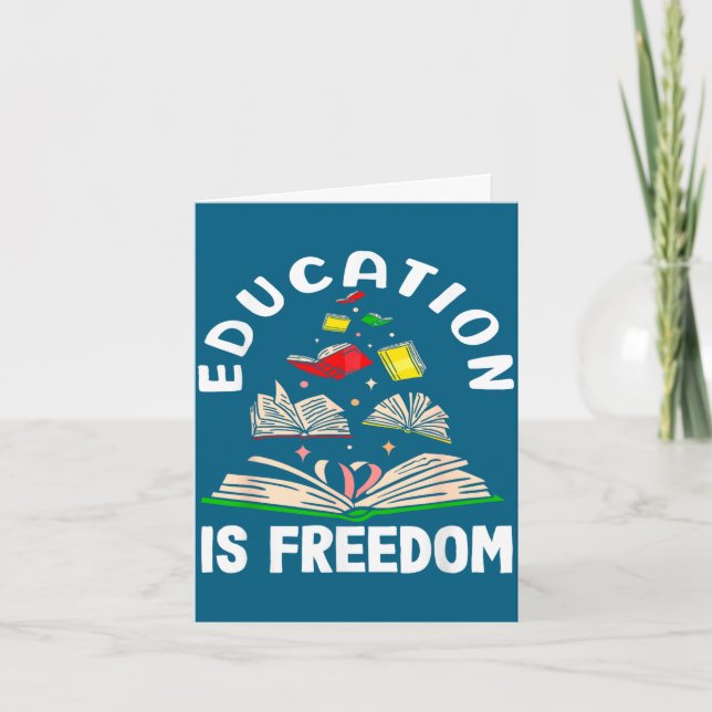 Education is freedom black history month  card (Front)