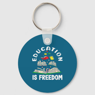 Education is freedom black history month  key ring