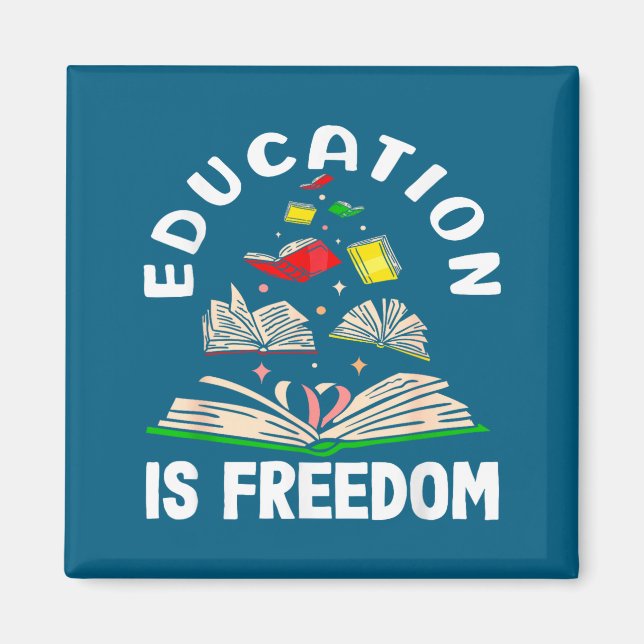 Education is freedom black history month  magnet (Front)