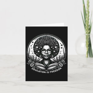Education Is Freedom Black Teacher Books Black His Card