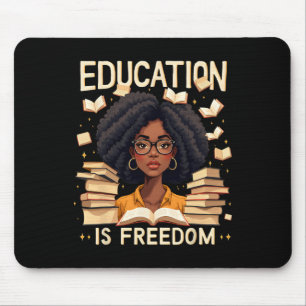 Education Is Freedom Proud African American Teache Mouse Pad