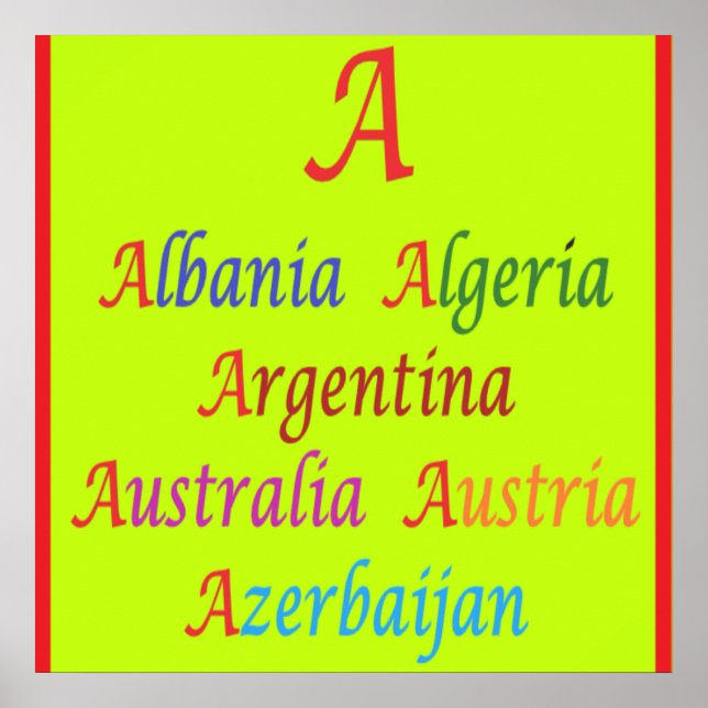 Education Learning design in mixed colors words Poster (Front)