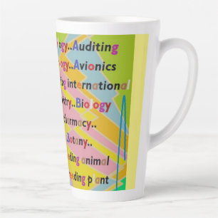 Education Learning design in mixed colours Latte Mug