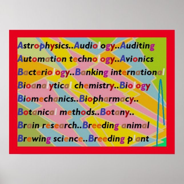 Education Learning design in mixed colours Poster (Front)