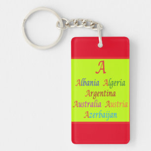 Education Learning design in mixed colours words Key Ring
