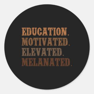 Education Motivated Black Lives Problem Black Hist Classic Round Sticker
