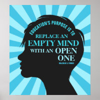 Education Quote by Malcolm Forbes 18"x20"