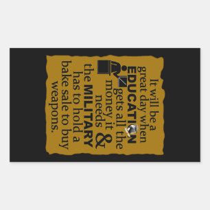 Education stickers, customise rectangular sticker