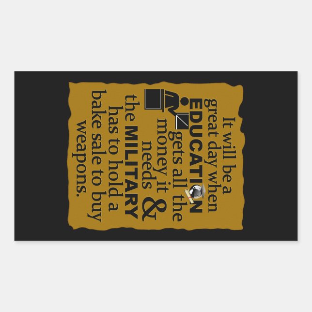 Education stickers, customize rectangular sticker (Front)