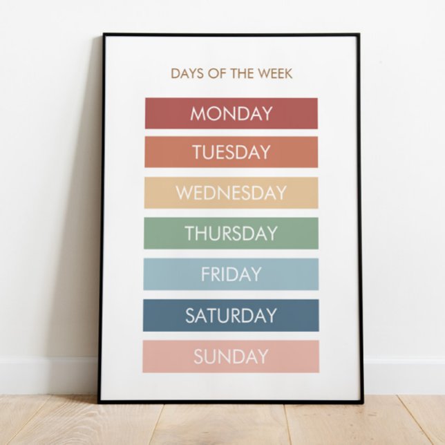 Educational Days of the Week | Homeschool Poster (Creator Uploaded)