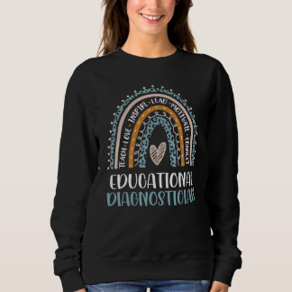 Educational Diagnostician Teacher Leopard Apprecia Sweatshirt