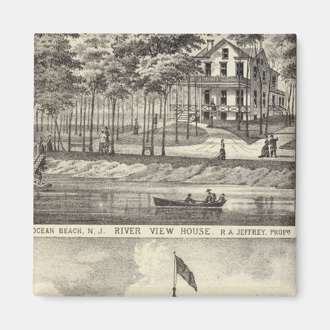 Educational Hall, Asbury Park and River View House Magnet (Front)