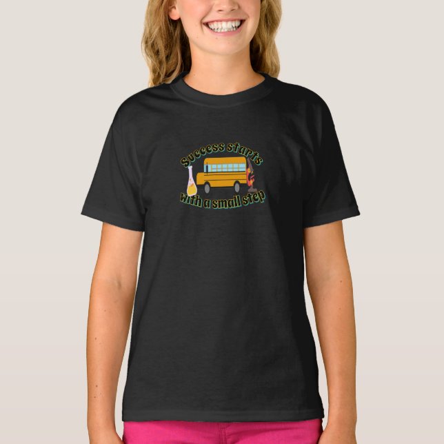 Educational Kids Tee With Fun Math & Science Icons (Front)