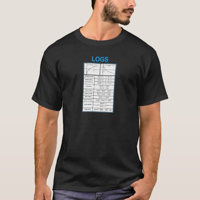 Educational Math Logs And Logarithmic Properties ( T-Shirt (Front)