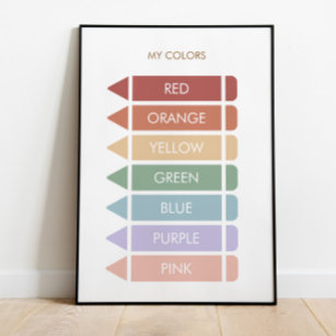 Educational My Colours   Homeschool Poster