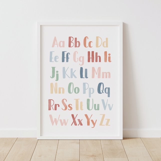 Educational Rainbow Watercolor Alphabet Poster (Creator Uploaded)