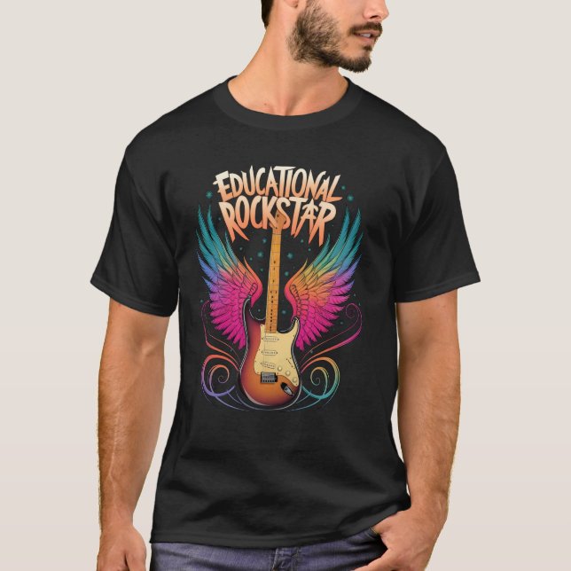 EDUCATIONAL ROCKSTAR 1st 2nd 3rd 4th 5th Grade Tea T-Shirt (Front)