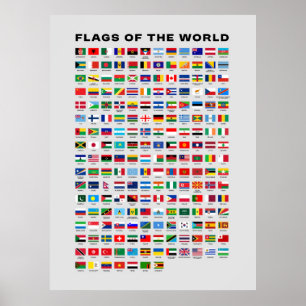 Educational World Flags Poster