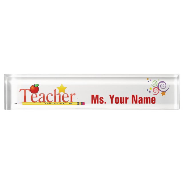 Educator Desk Name Plate (Front)