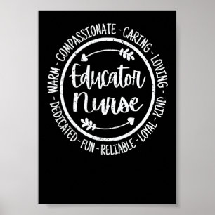 Educator Nurse Life School Nursing Education Appre Poster