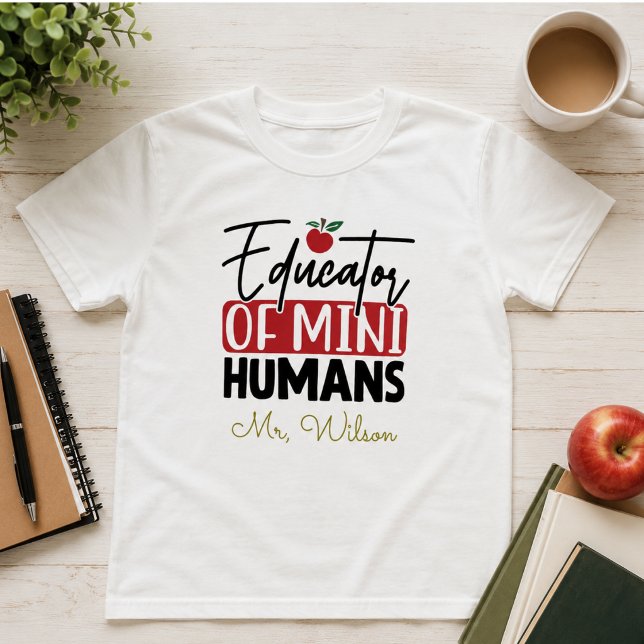 Educator of Mini Humans Notebook – Funny Teacher  T-Shirt (Educator of Mini Humans Notebook – Funny Teacher T-Shirt)