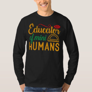 Educator Of Mini Humans Retro Teacher T-Shirt