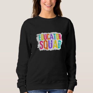 Educator Squad Colourful Paint Brush   Sweatshirt