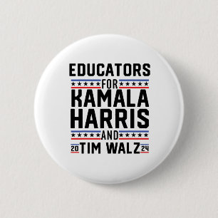 Educators For Kamala Harris And Tim Wheimer 2024 6 Cm Round Badge