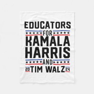 Educators For Kamala Harris And Tim Wheimer 2024  Fleece Blanket