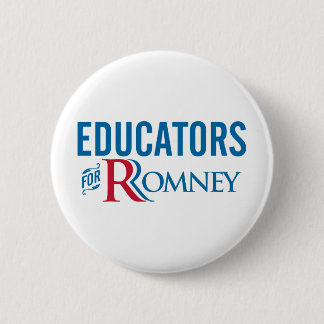 Educators For Romney 6 Cm Round Badge