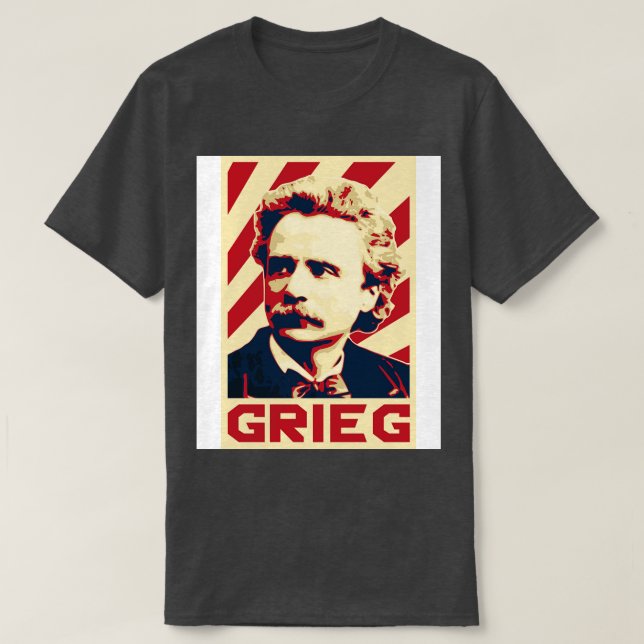 Edvard Grieg Retro T-Shirt (Design Front)