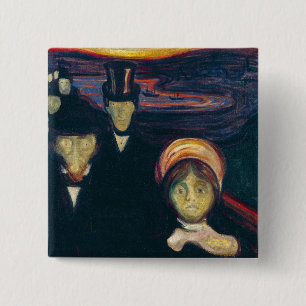 Edvard Munch - Anxiety 15 Cm Square Badge